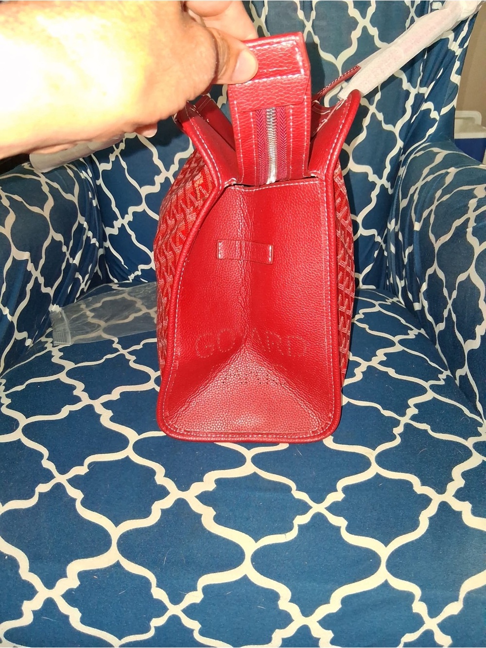 Red Woven Leather Shoulder Bag - Stylish Everyday Tote
